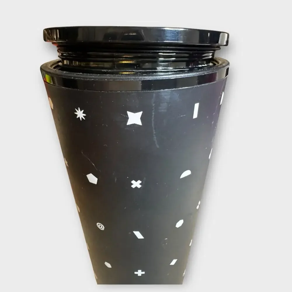 STARBUCKS Starbucks 2017 Matte Black Emoji Tumbler Cold Cup RARE FLAW